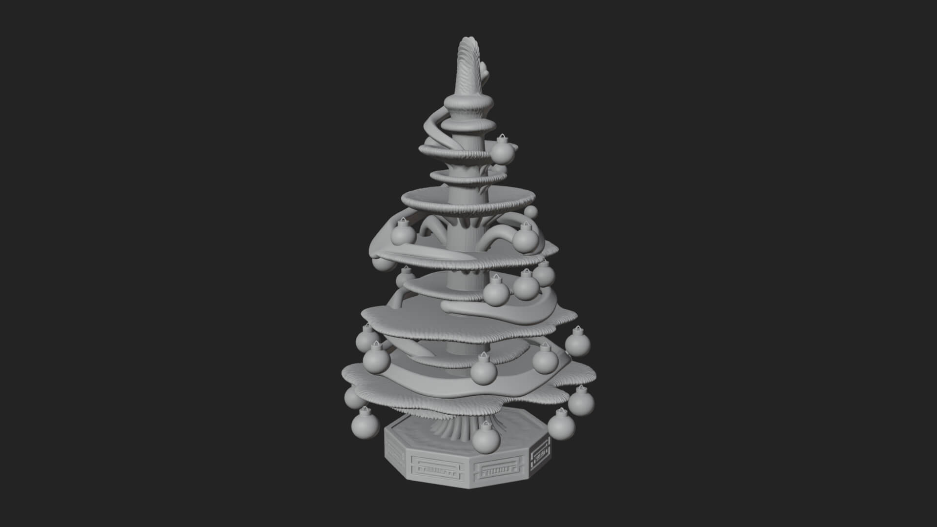 Decorated Christmas Tree Model Design 81 3D Print Model 3D Model