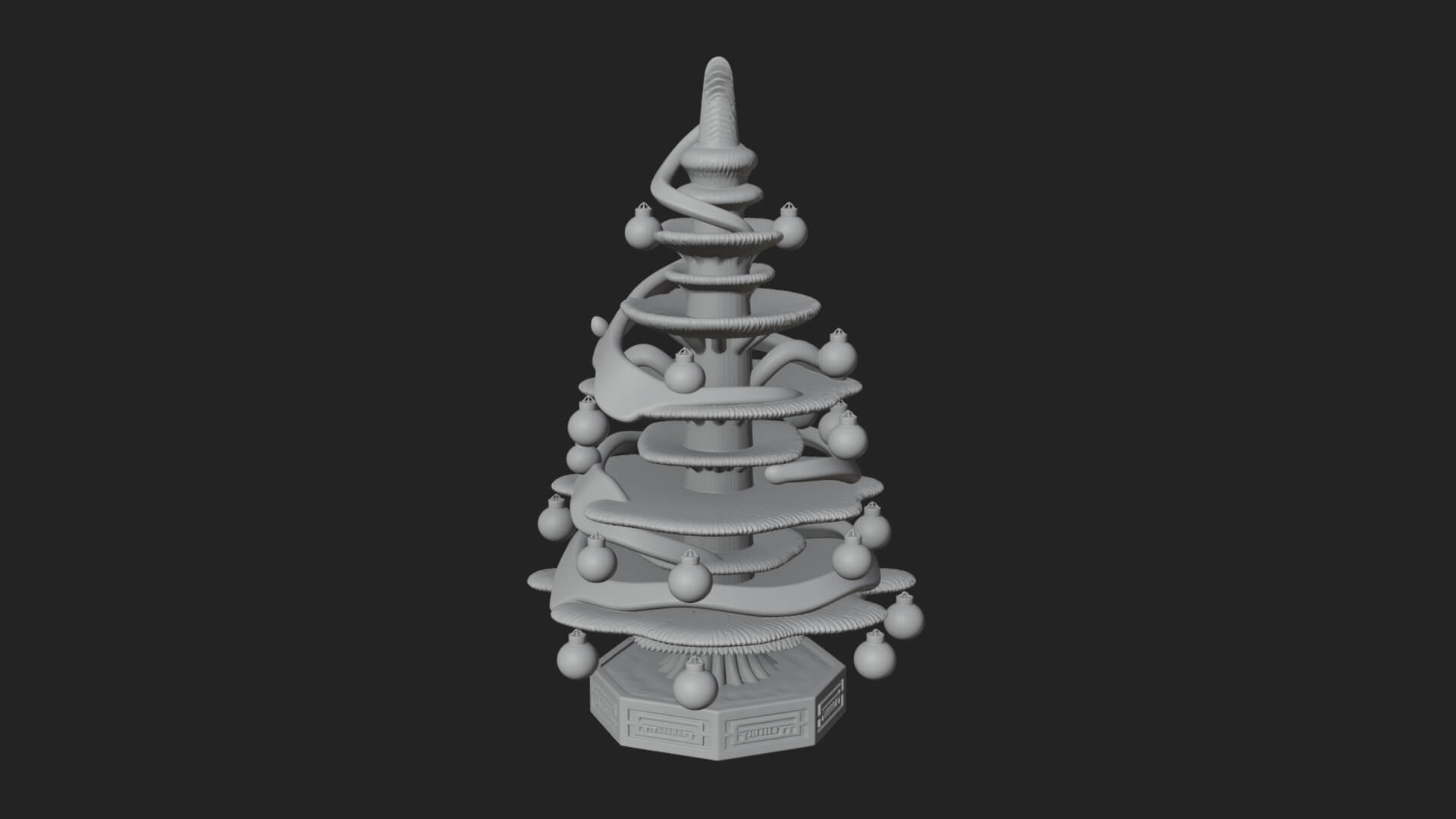 Decorated Christmas Tree Model Design 81 3D Print Model 3D Model