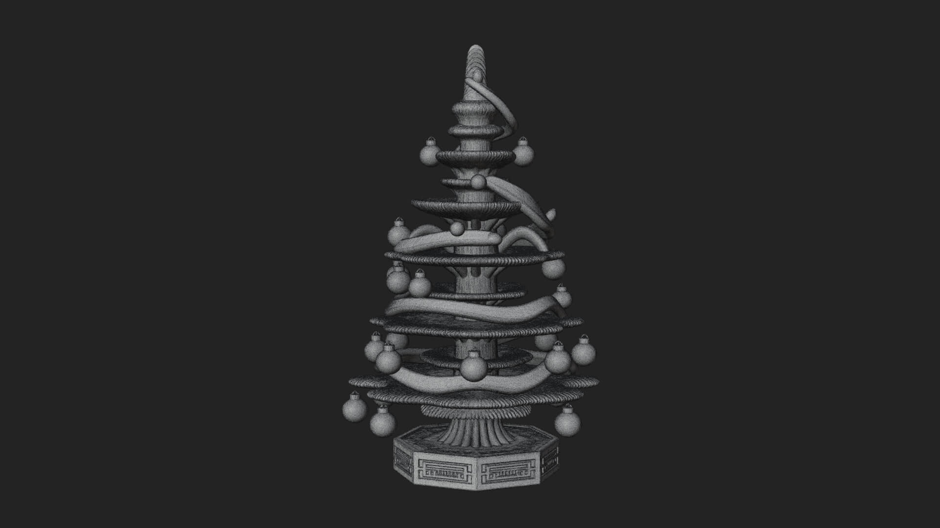 Decorated Christmas Tree Model Design 81 3D Print Model 3D Model