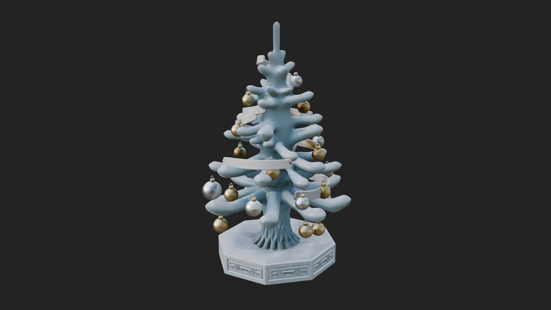 Decorated Christmas Tree Model Design 82 3D Print Model 3D Model