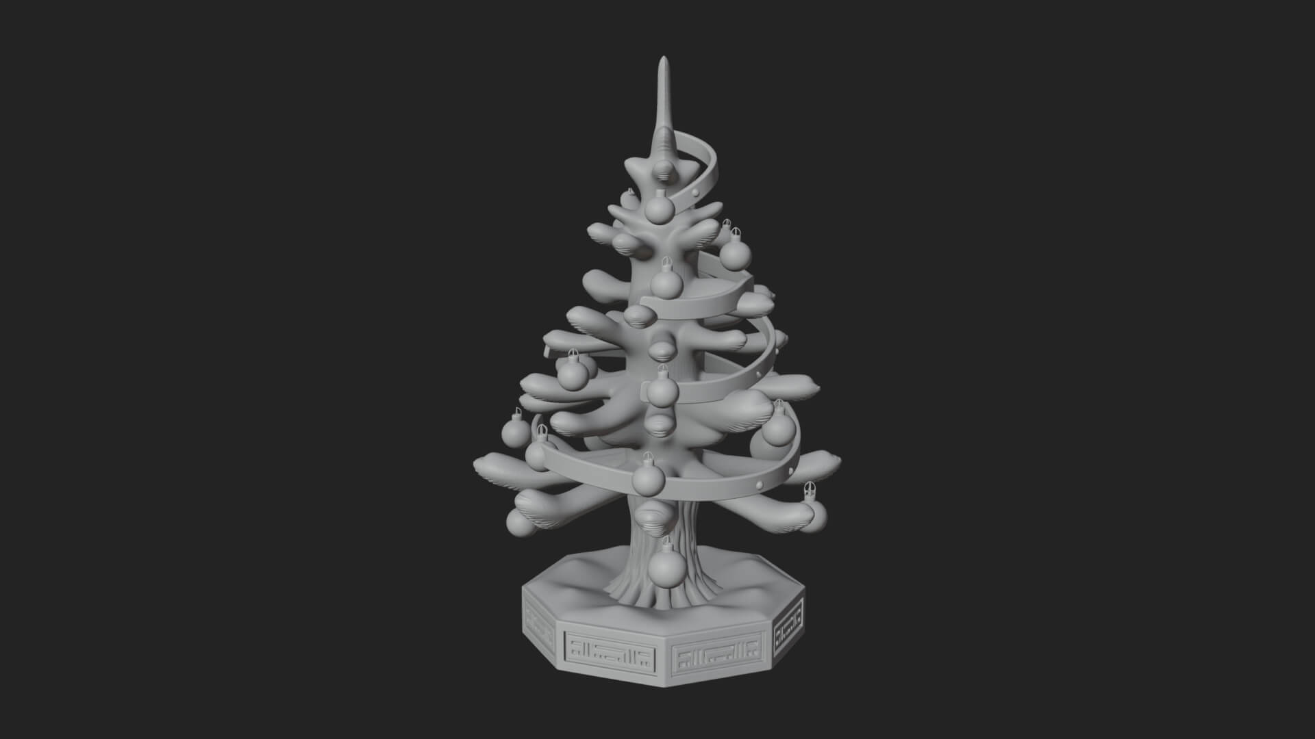 Decorated Christmas Tree Model Design 82 3D Print Model 3D Model