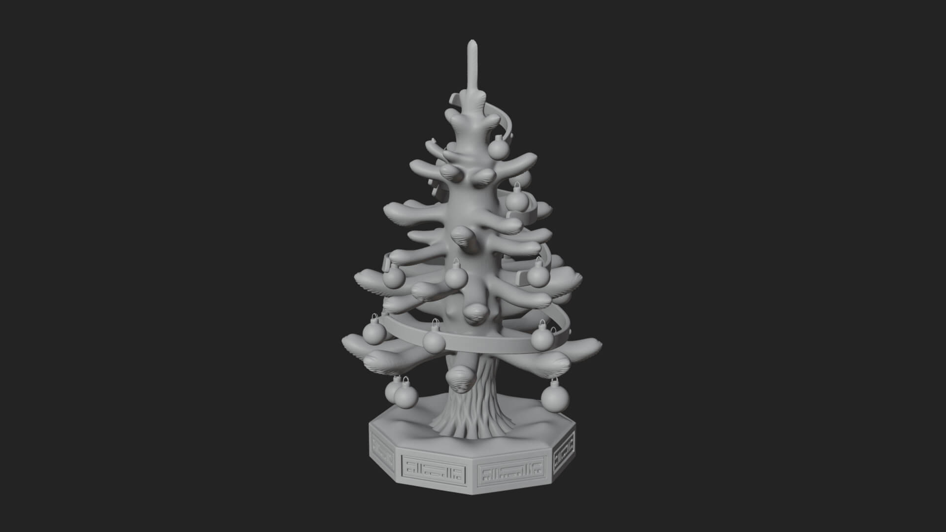 Decorated Christmas Tree Model Design 82 3D Print Model 3D Model