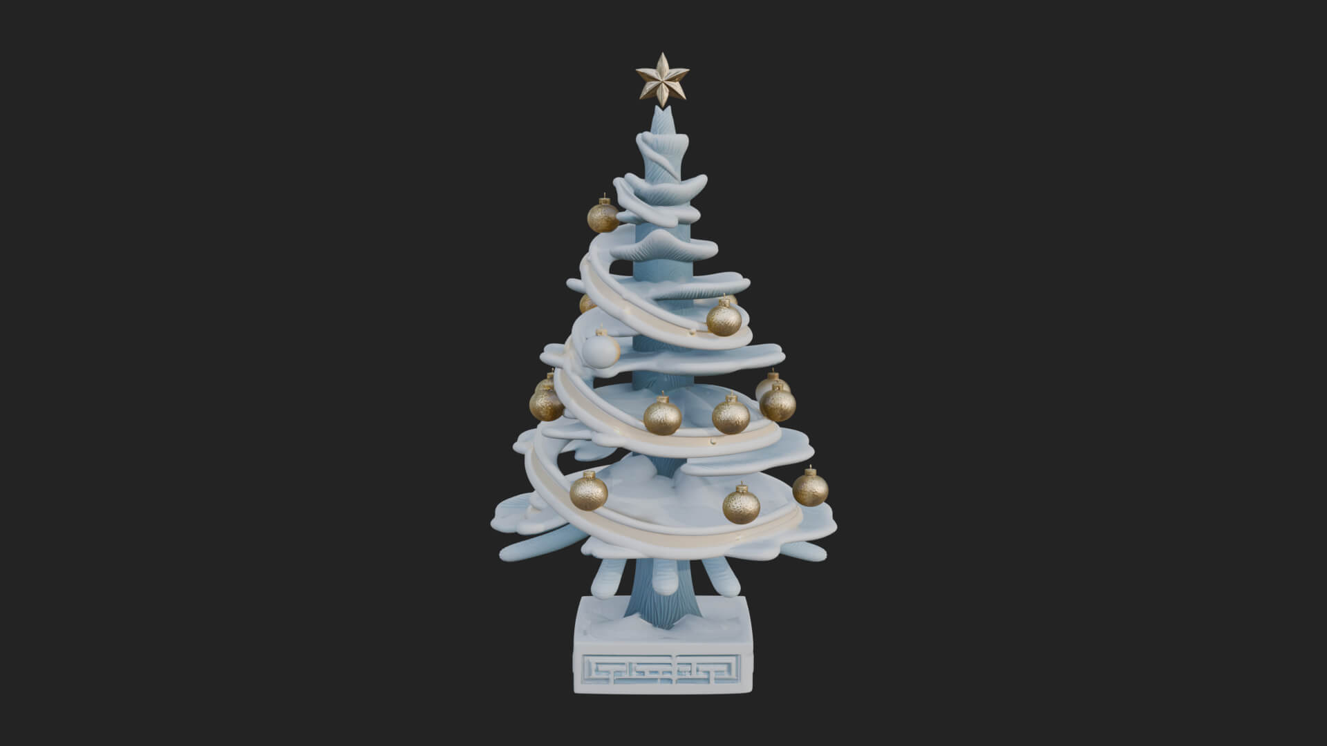 Decorated Christmas Tree Model Design 83 3D Print Model 3D Model