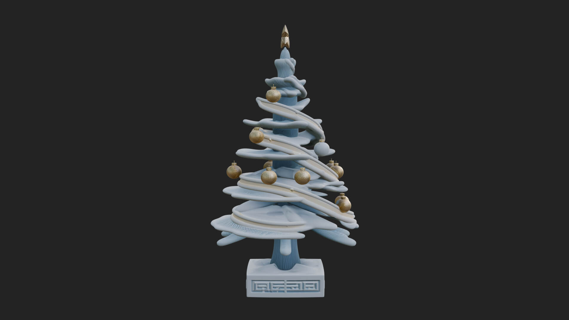 Decorated Christmas Tree Model Design 83 3D Print Model 3D Model