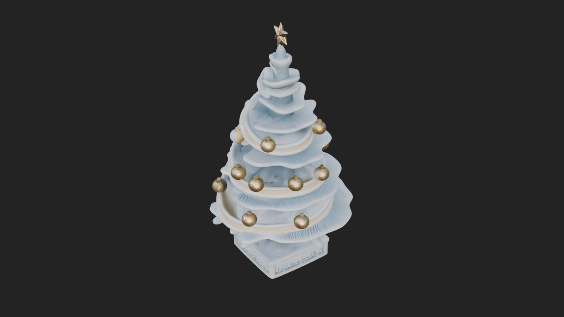 Decorated Christmas Tree Model Design 83 3D Print Model 3D Model
