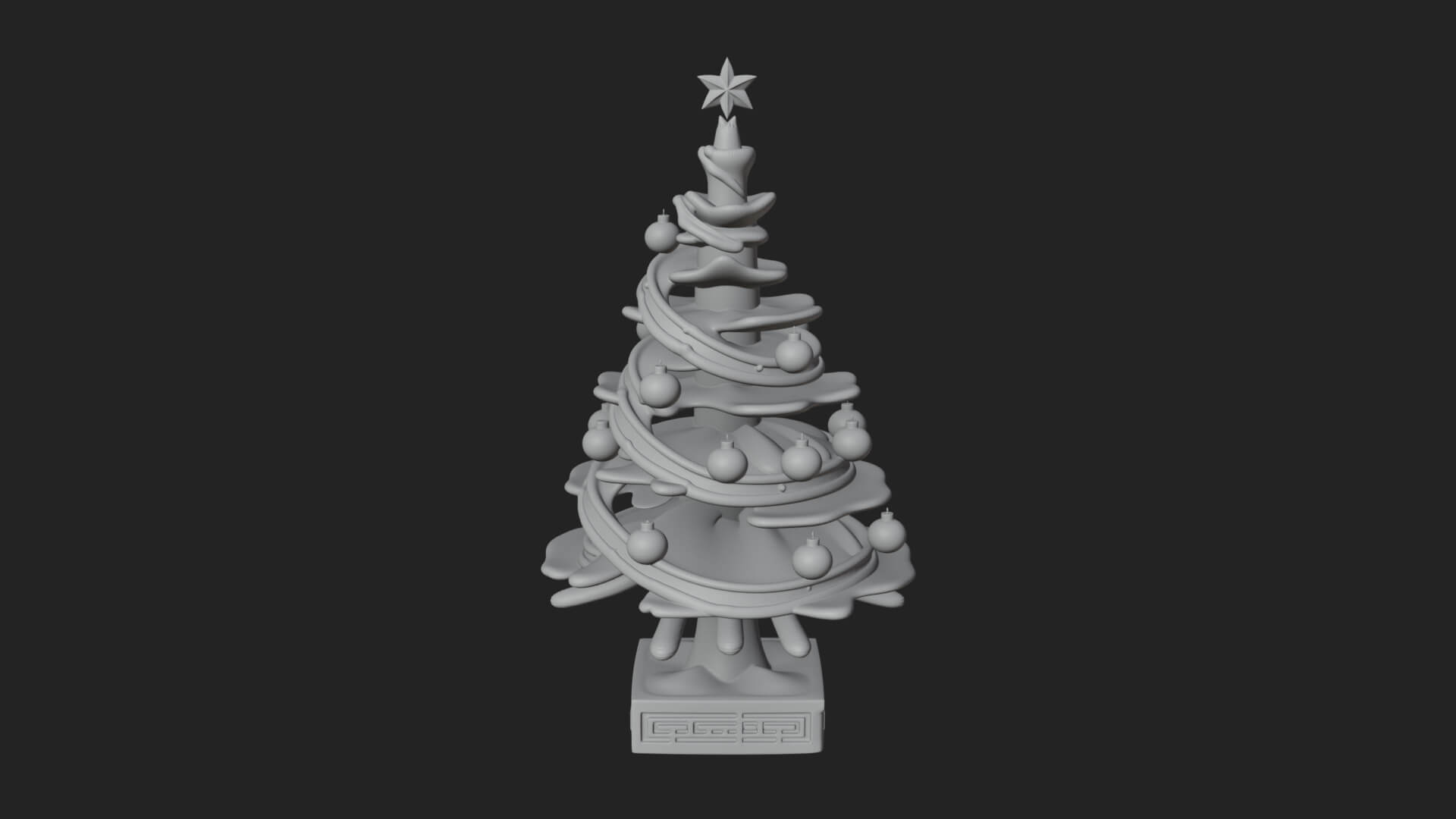 Decorated Christmas Tree Model Design 83 3D Print Model 3D Model
