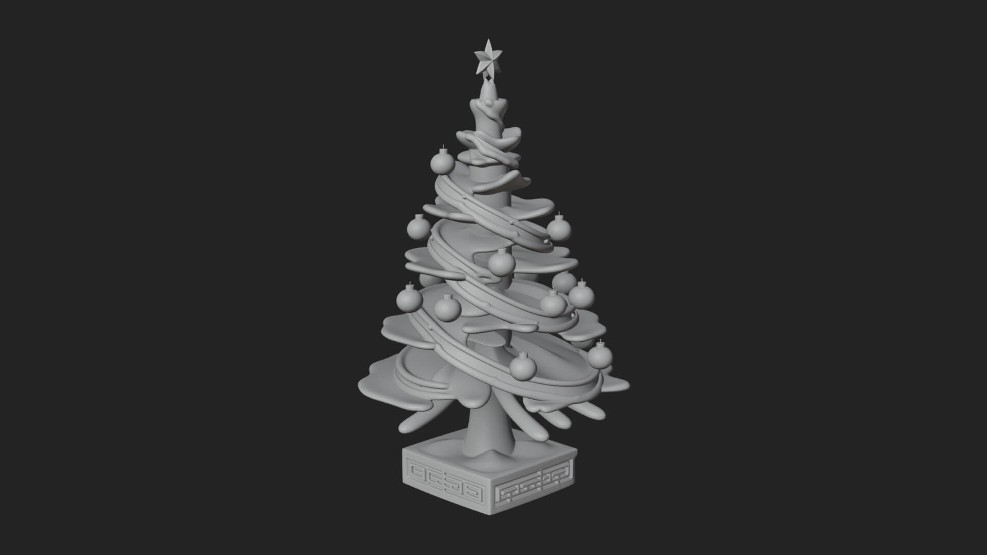 Decorated Christmas Tree Model Design 83 3D Print Model 3D Model