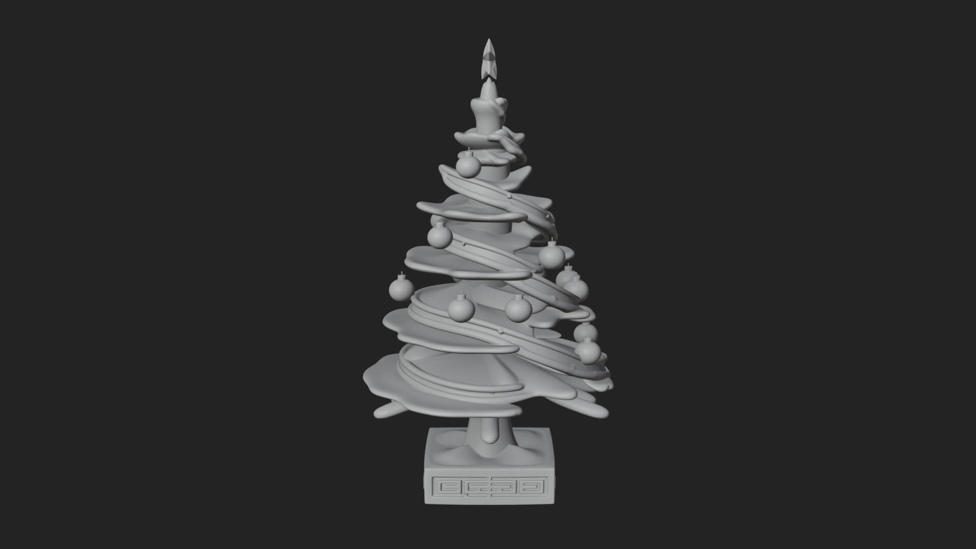 Decorated Christmas Tree Model Design 83 3D Print Model 3D Model