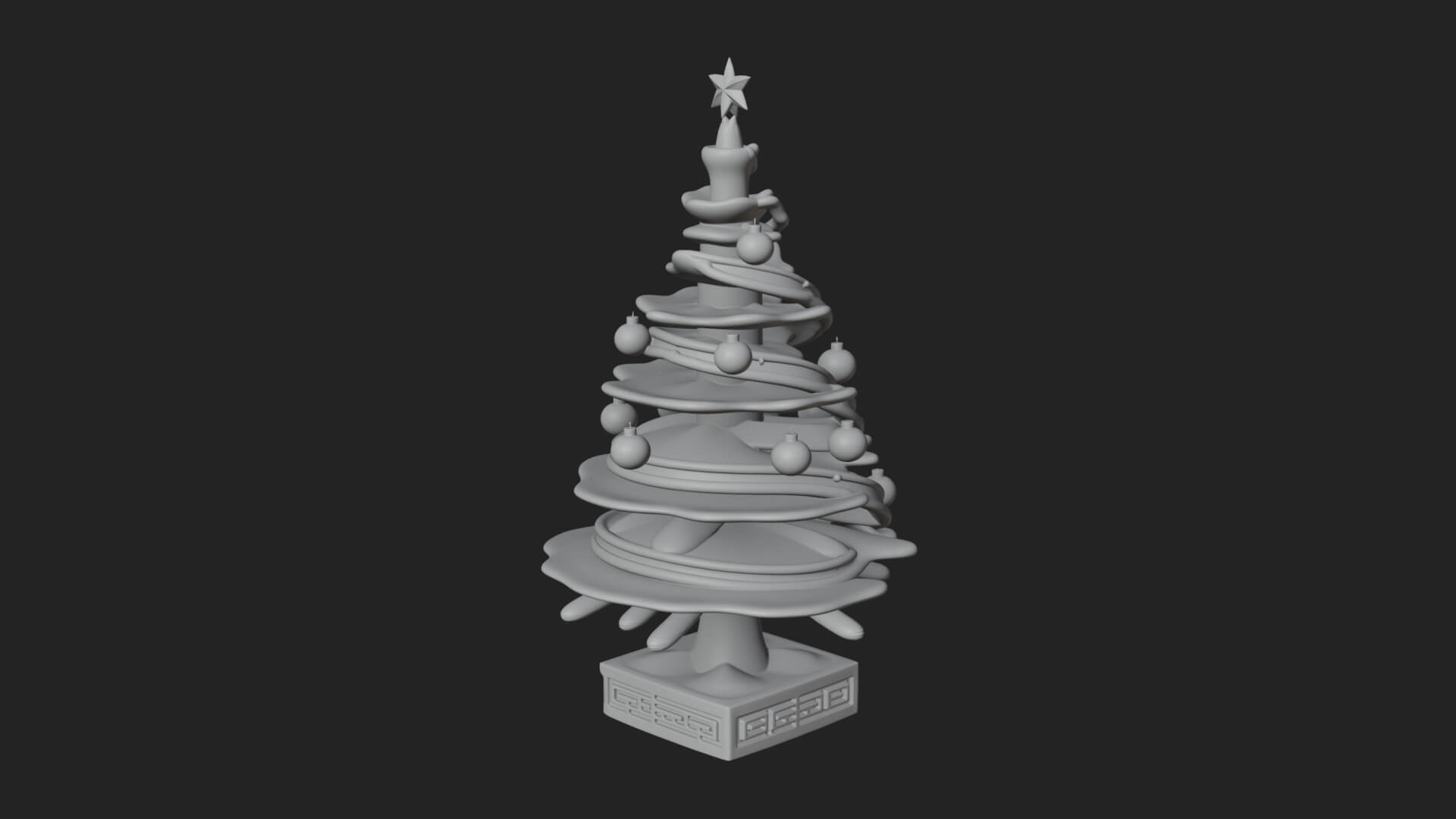 Decorated Christmas Tree Model Design 83 3D Print Model 3D Model