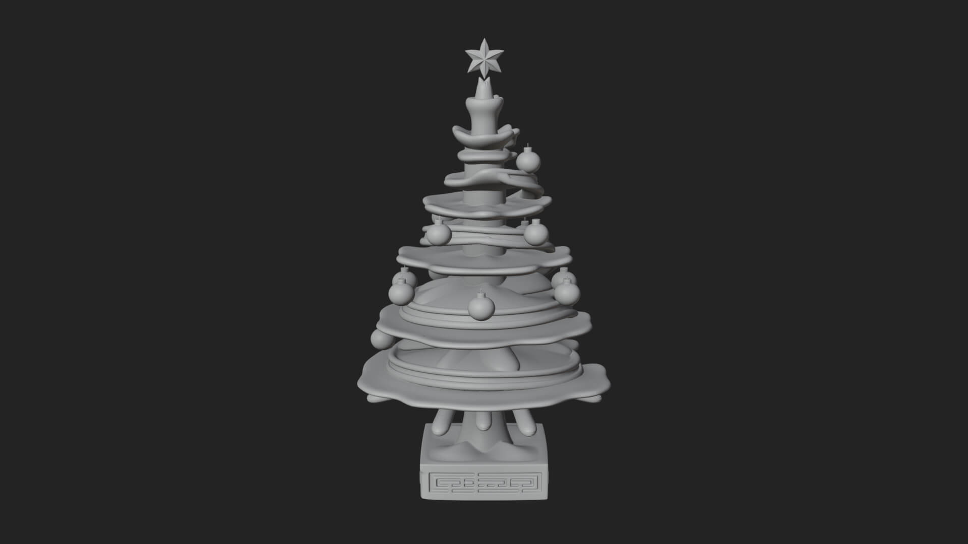 Decorated Christmas Tree Model Design 83 3D Print Model 3D Model