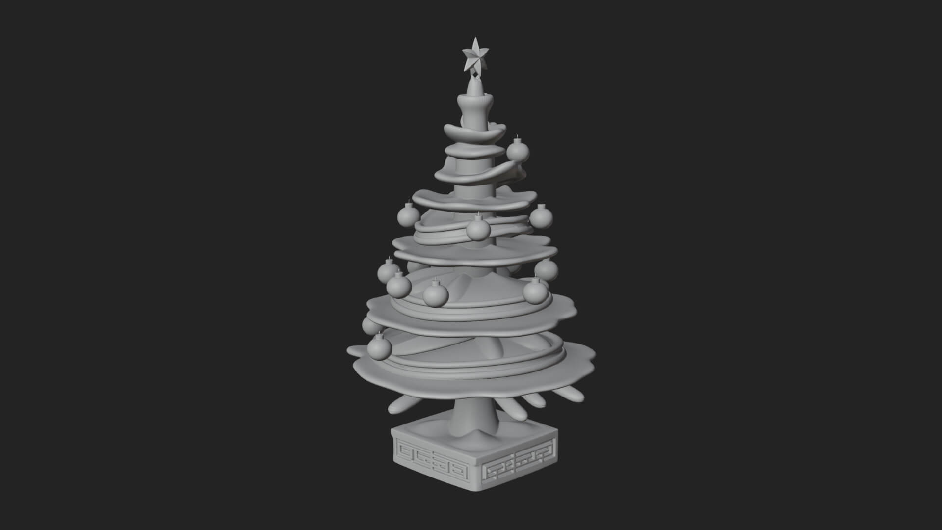 Decorated Christmas Tree Model Design 83 3D Print Model 3D Model