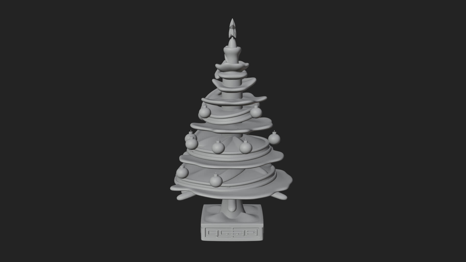 Decorated Christmas Tree Model Design 83 3D Print Model 3D Model