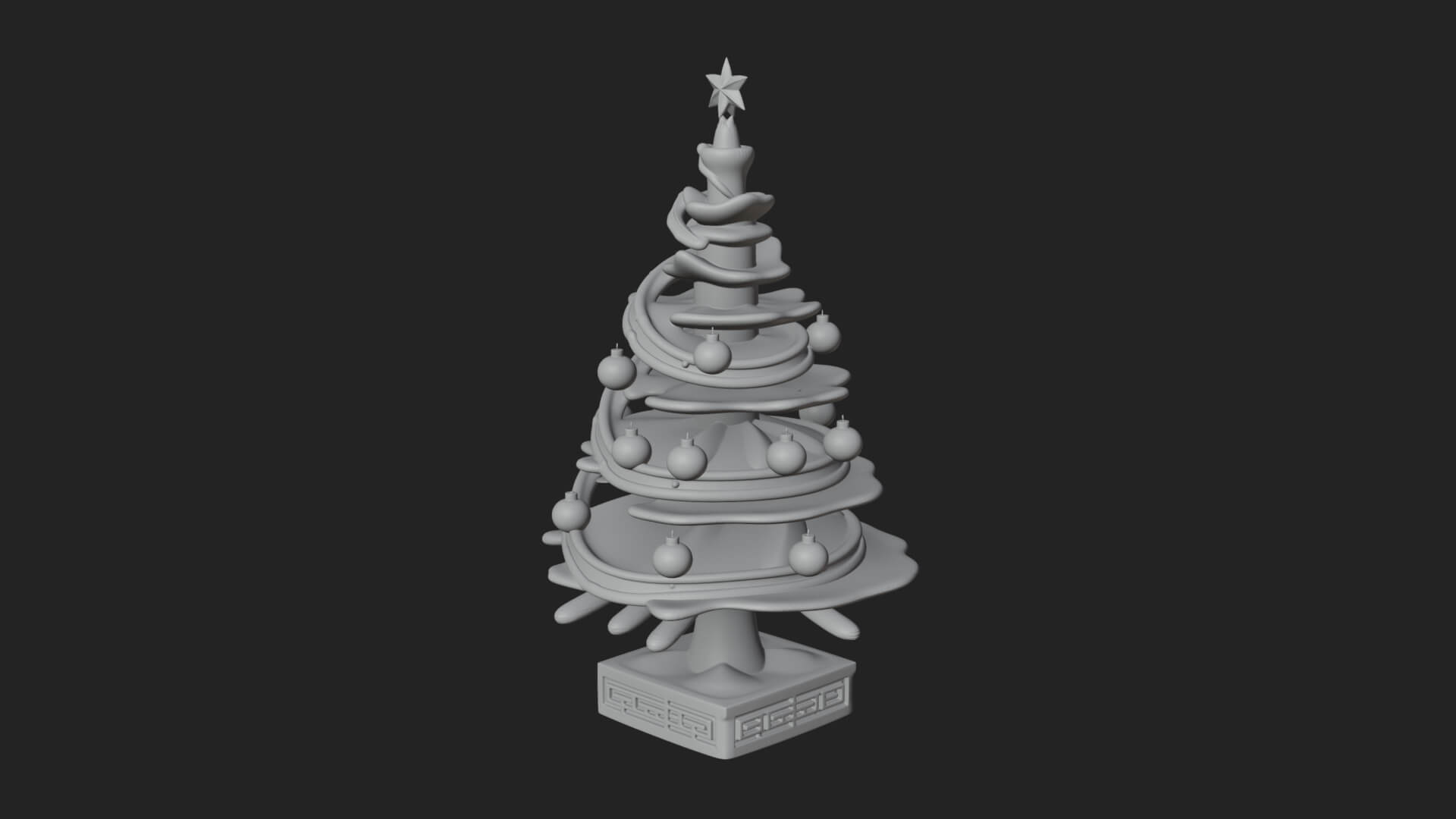 Decorated Christmas Tree Model Design 83 3D Print Model 3D Model