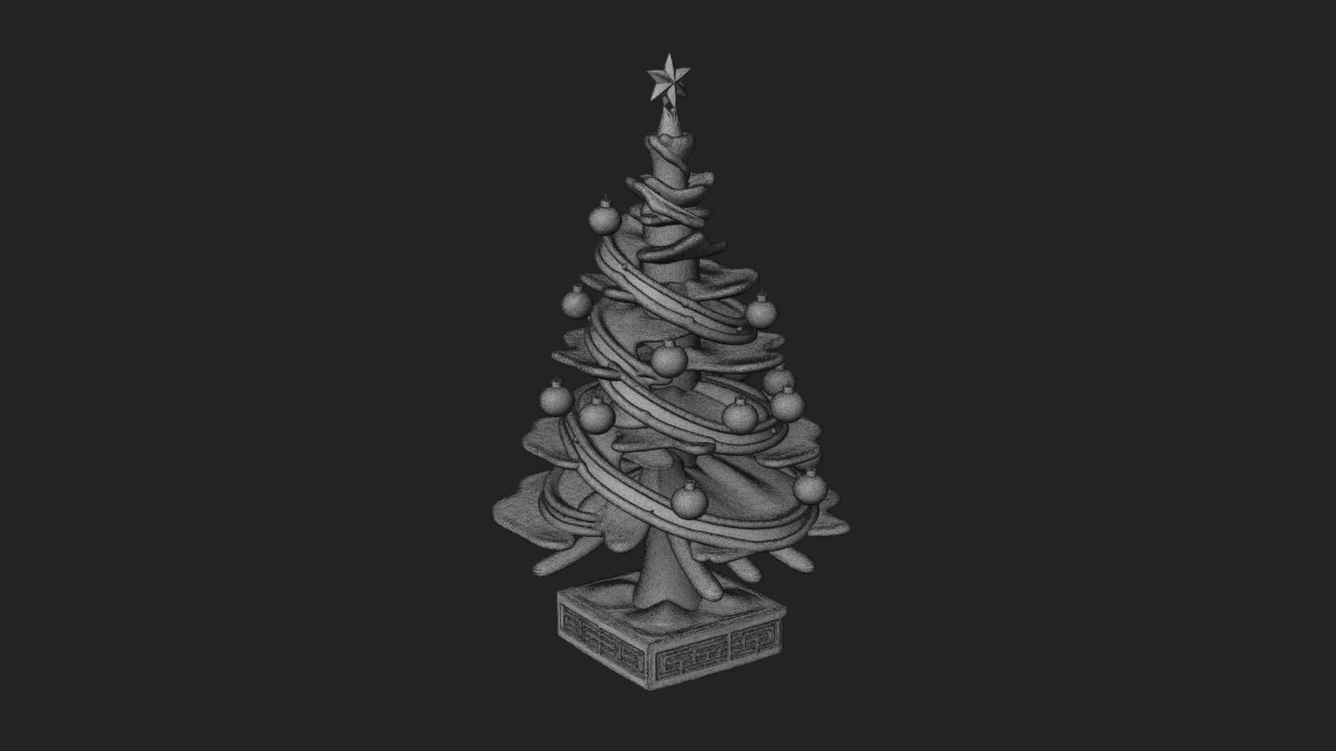 Decorated Christmas Tree Model Design 83 3D Print Model 3D Model