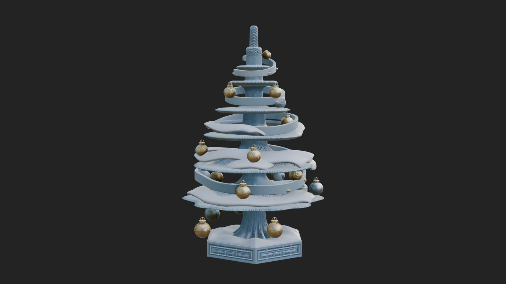 Decorated Christmas Tree Model Design 84 3D Print Model 3D Model