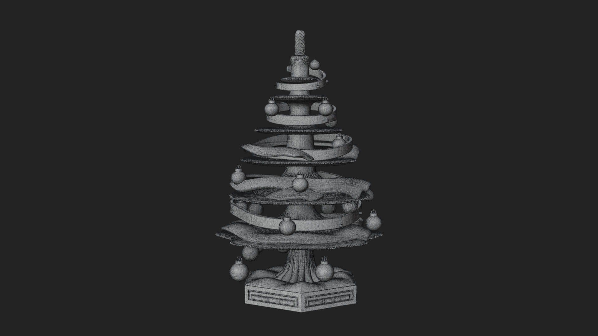 Decorated Christmas Tree Model Design 84 3D Print Model 3D Model