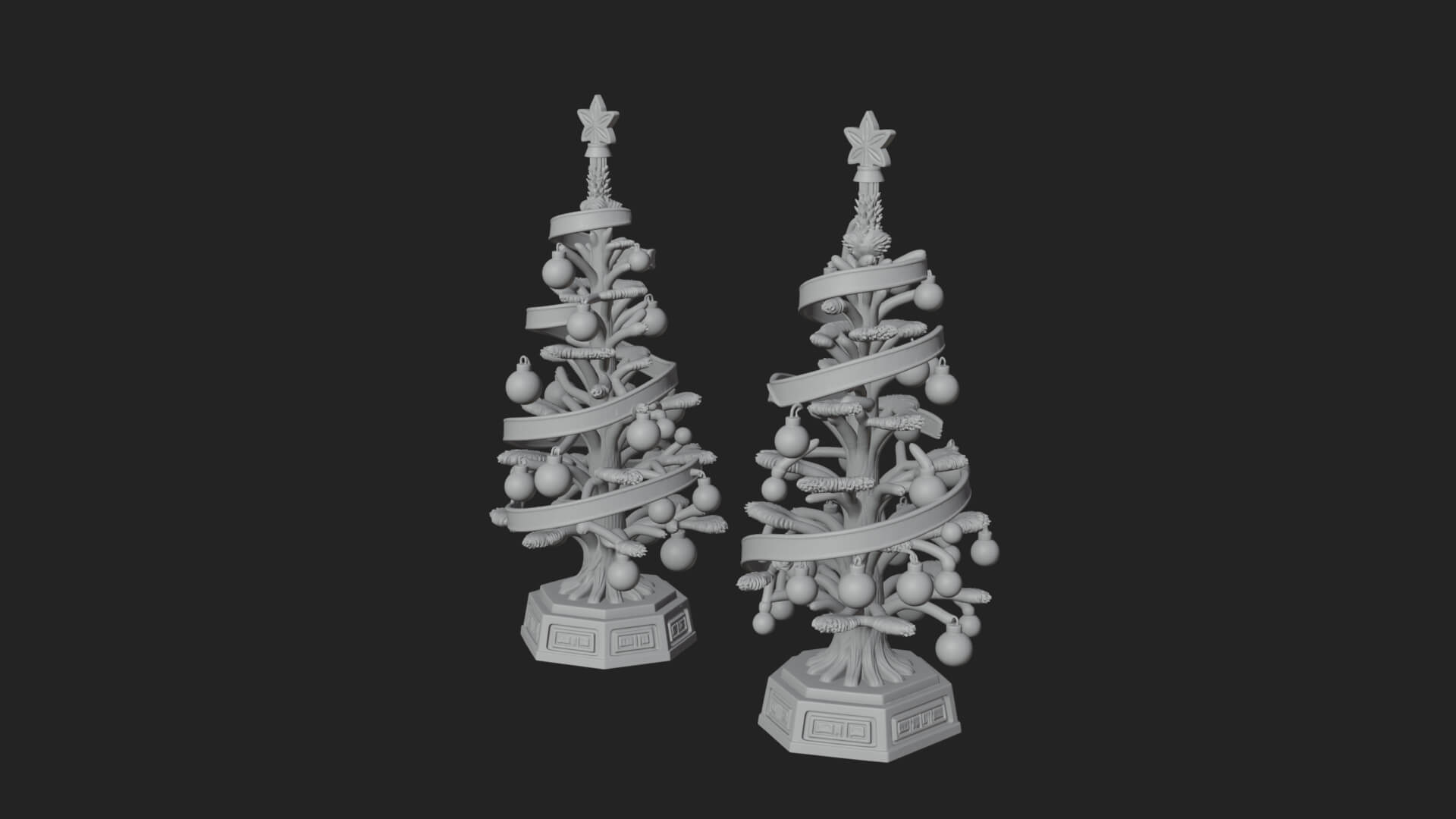 Decorated Christmas Tree Model Design 9 3D Print Model 3D Model