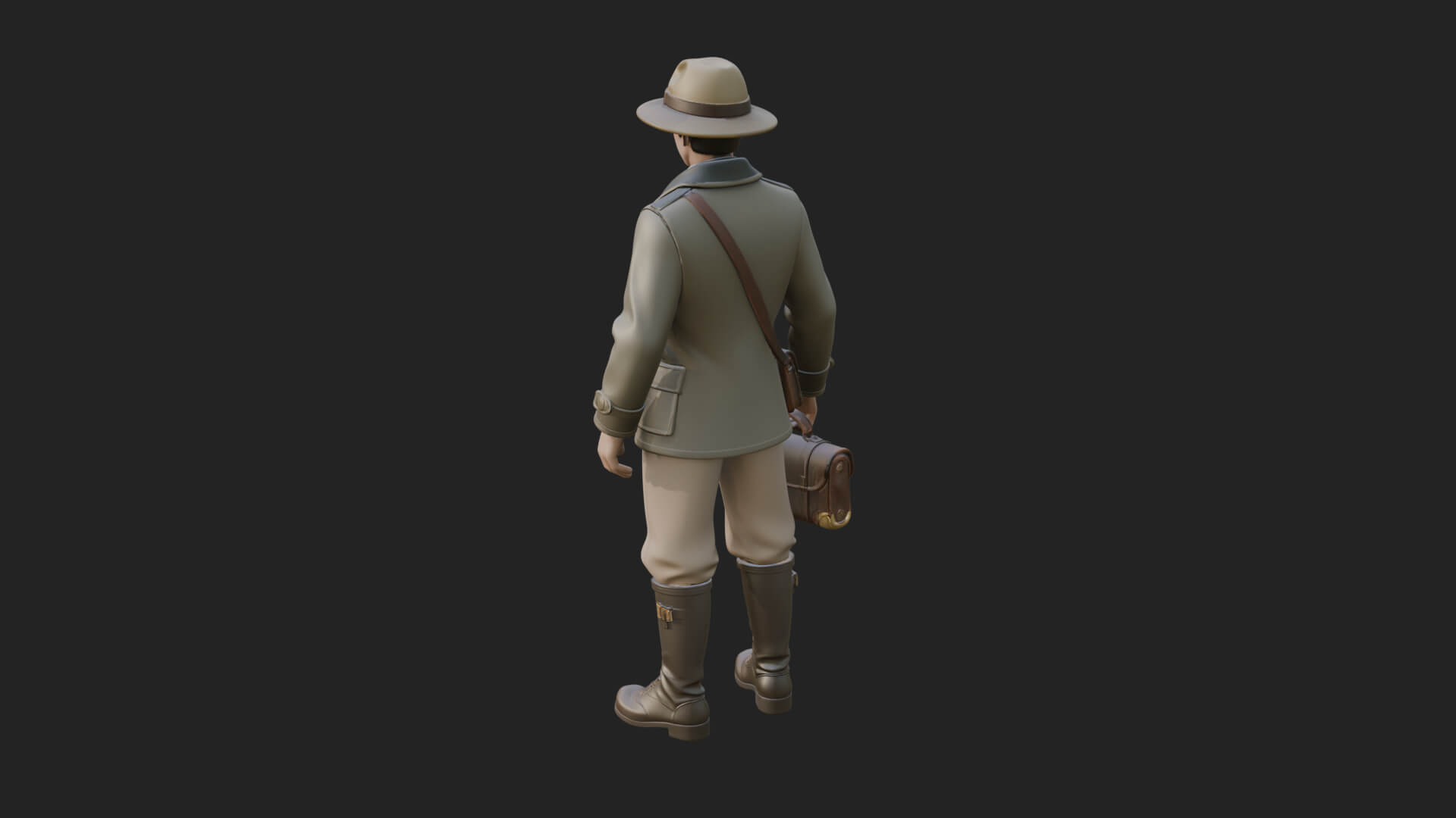 Detective Man Statue Design 3 3D Print Model 3D Model