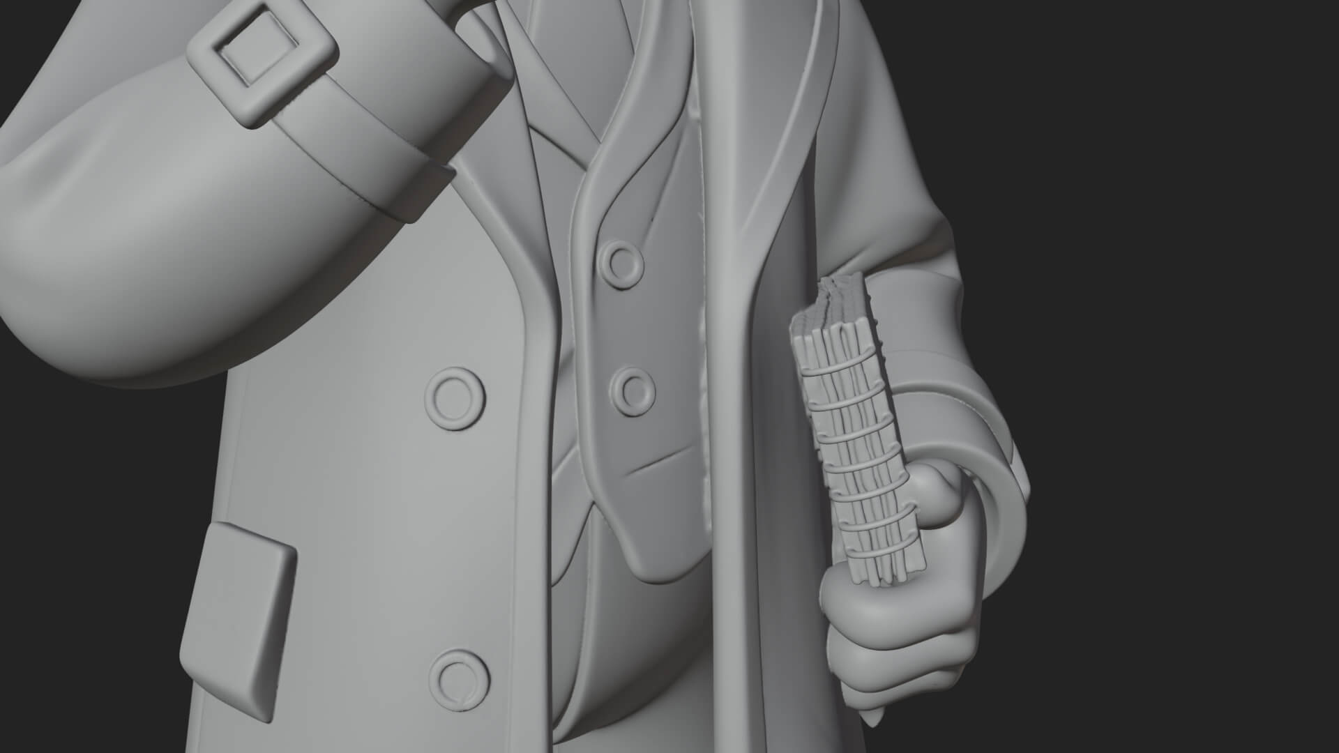 Detective Man Statue Design 5 3D Print Model 3D Model