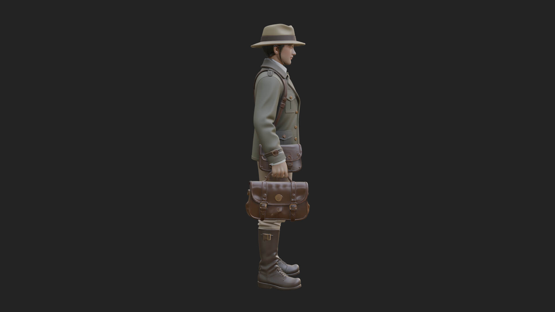Detective Man Statue Design 8 3D Print Model 3D Model