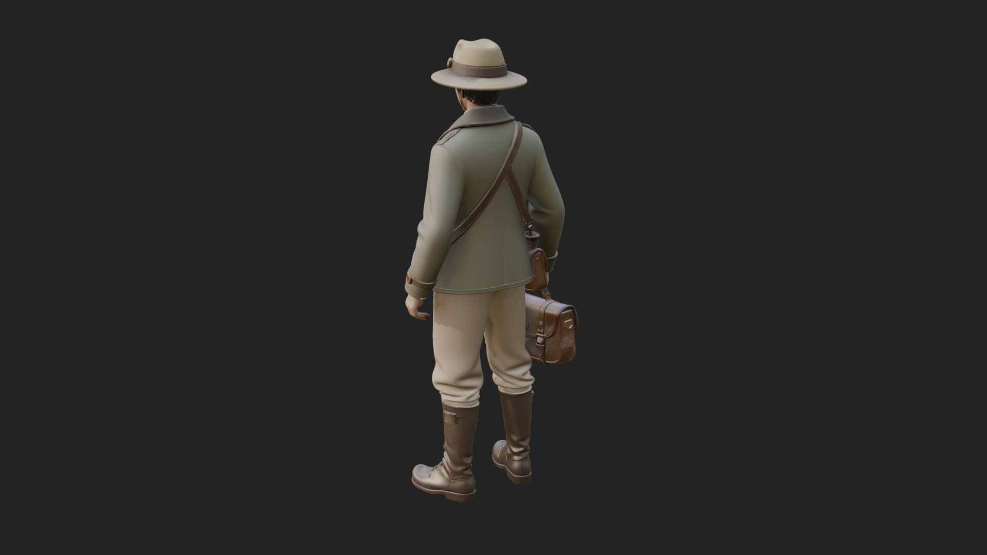Detective Man Statue Design 8 3D Print Model 3D Model