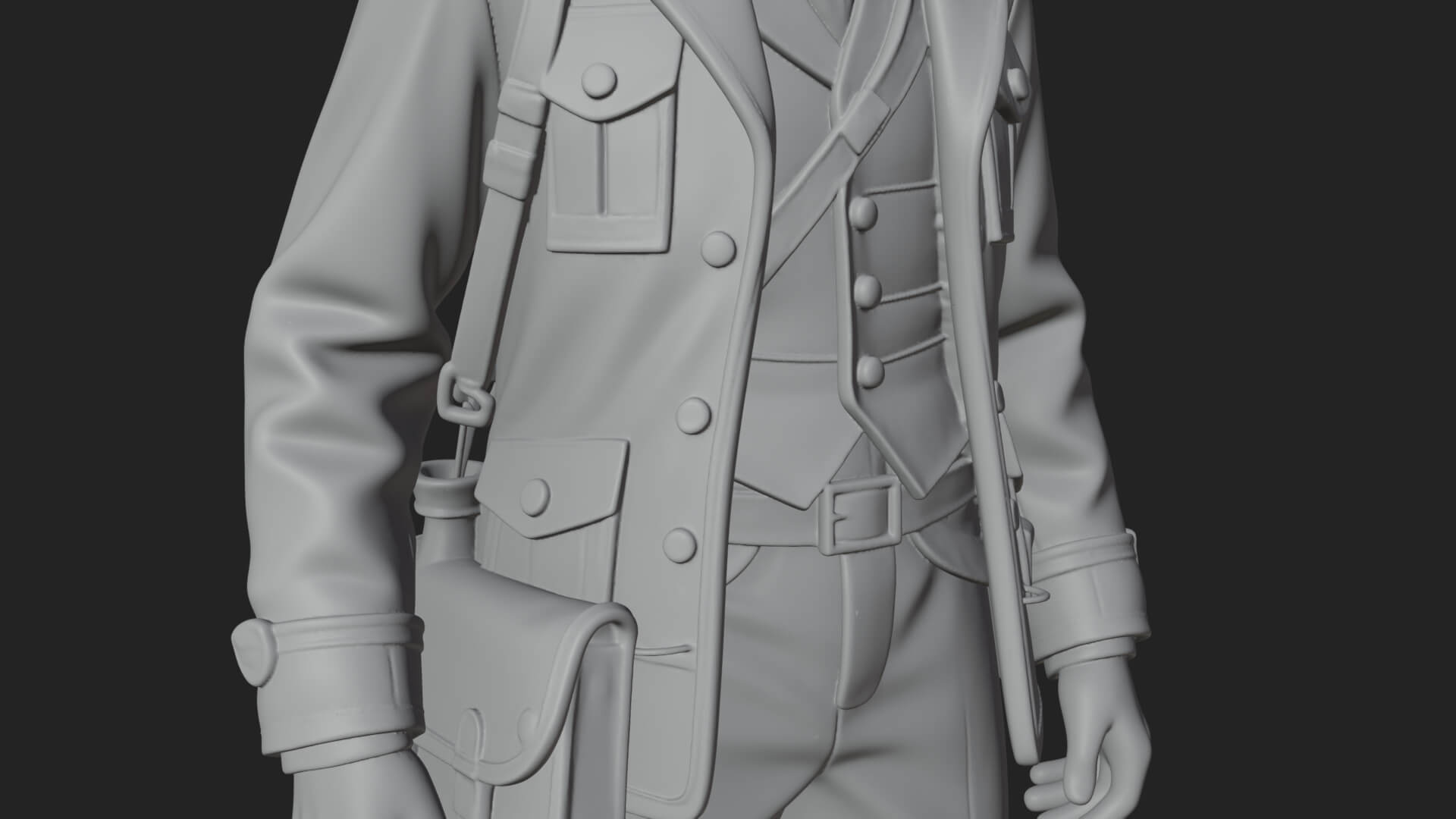 Detective Man Statue Design 8 3D Print Model 3D Model