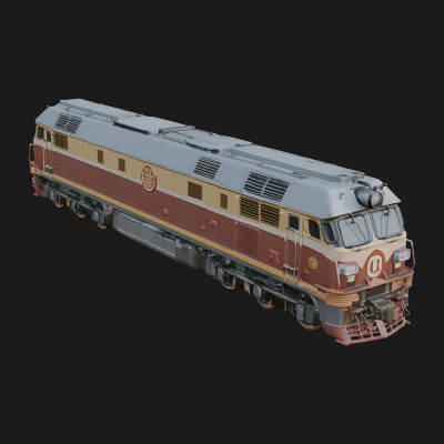 Diesel Locomotive Model Design 1 3D Print Model
