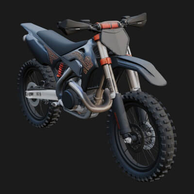 Dirt Bike Motorcycle Model Design 12 3d Print Model