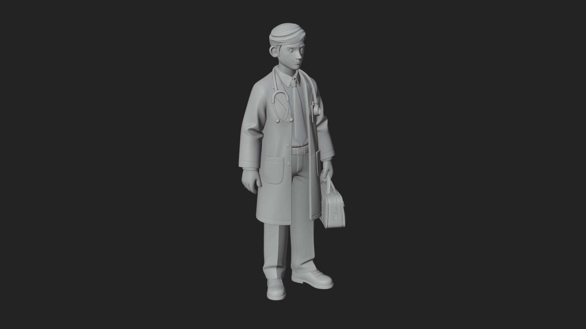 Doctor Man Statue Design 3 3D Print Model 3D Model