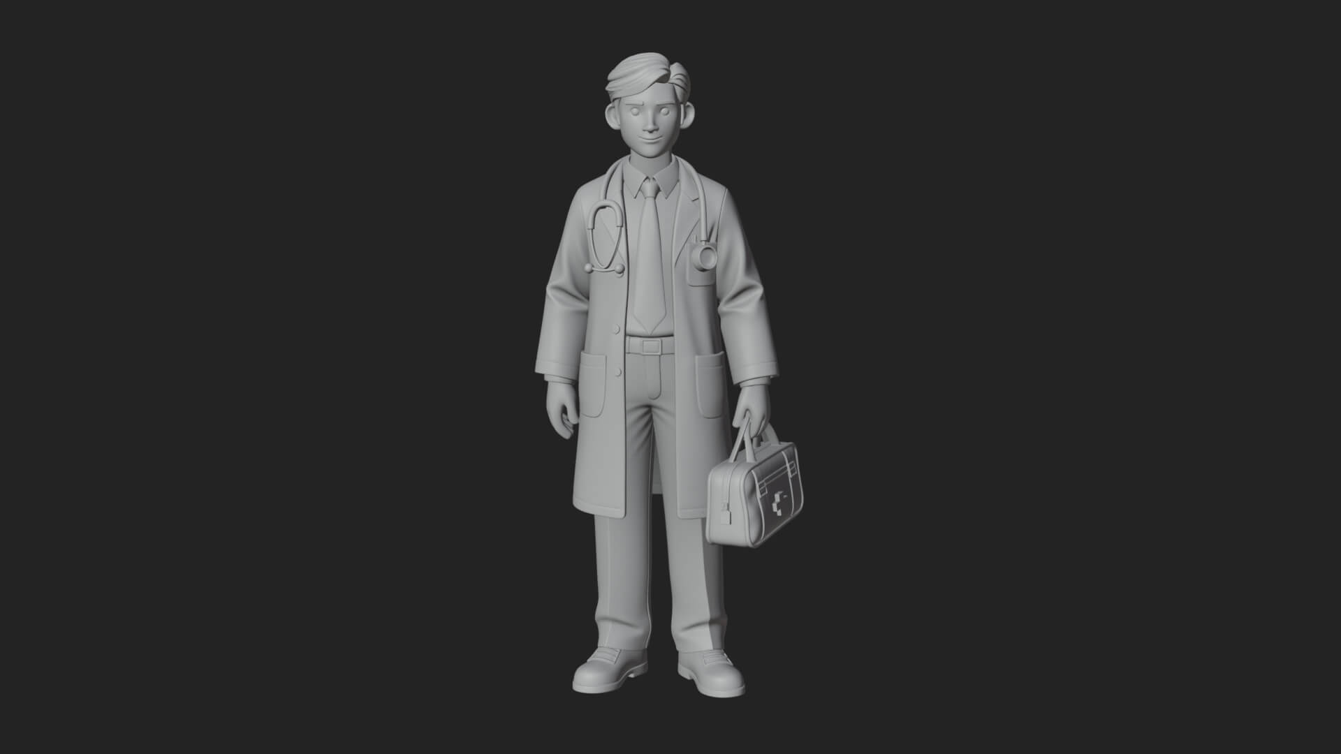 Doctor Man Statue Design 3 3D Print Model 3D Model