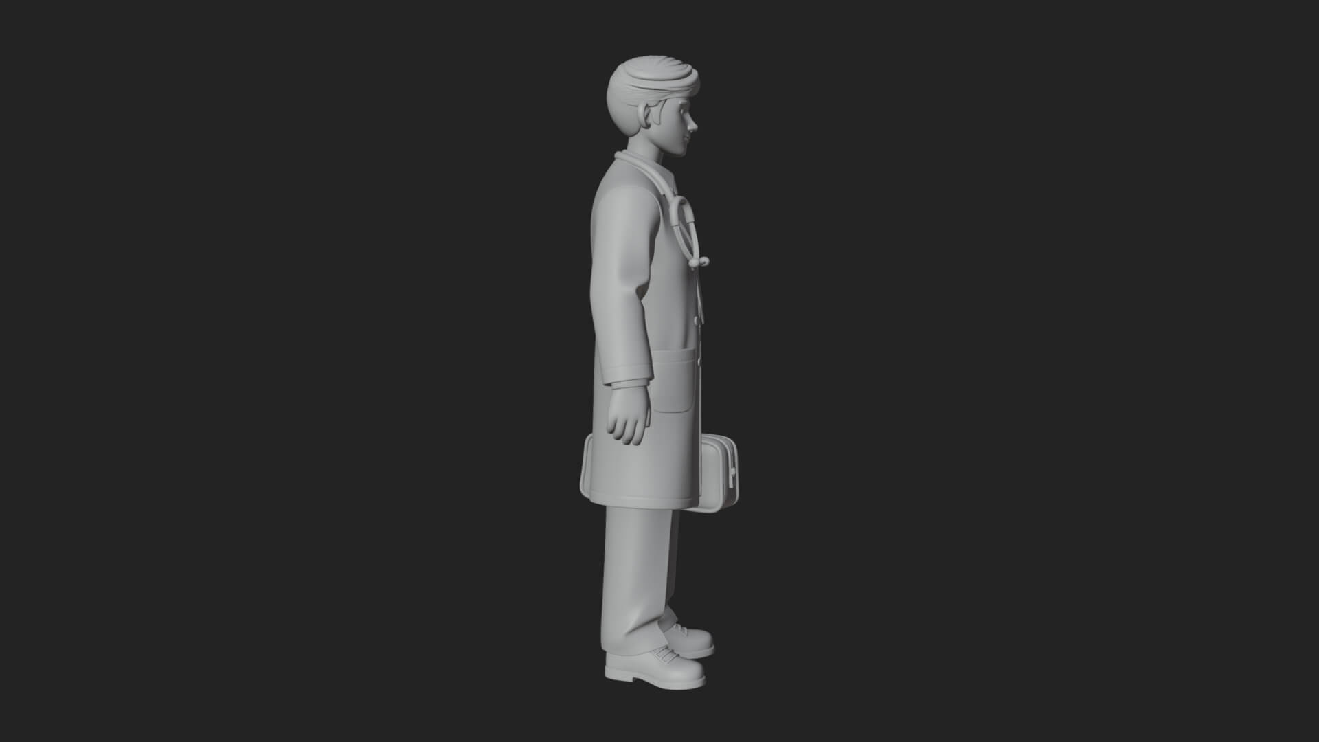 Doctor Man Statue Design 3 3D Print Model 3D Model