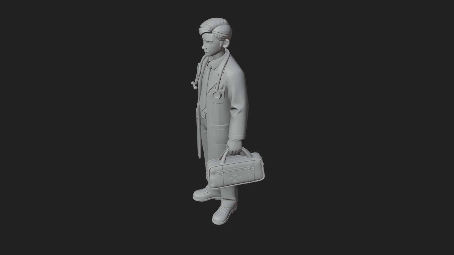 Doctor Man Statue Design 3 3D Print Model 3D Model