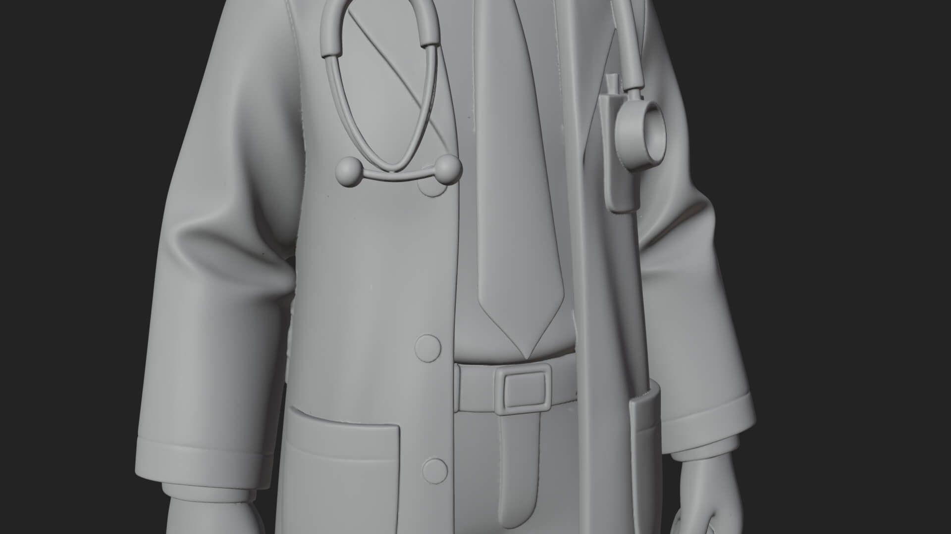 Doctor Man Statue Design 3 3D Print Model 3D Model