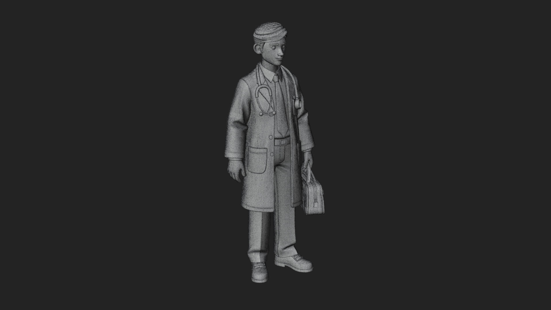 Doctor Man Statue Design 3 3D Print Model 3D Model