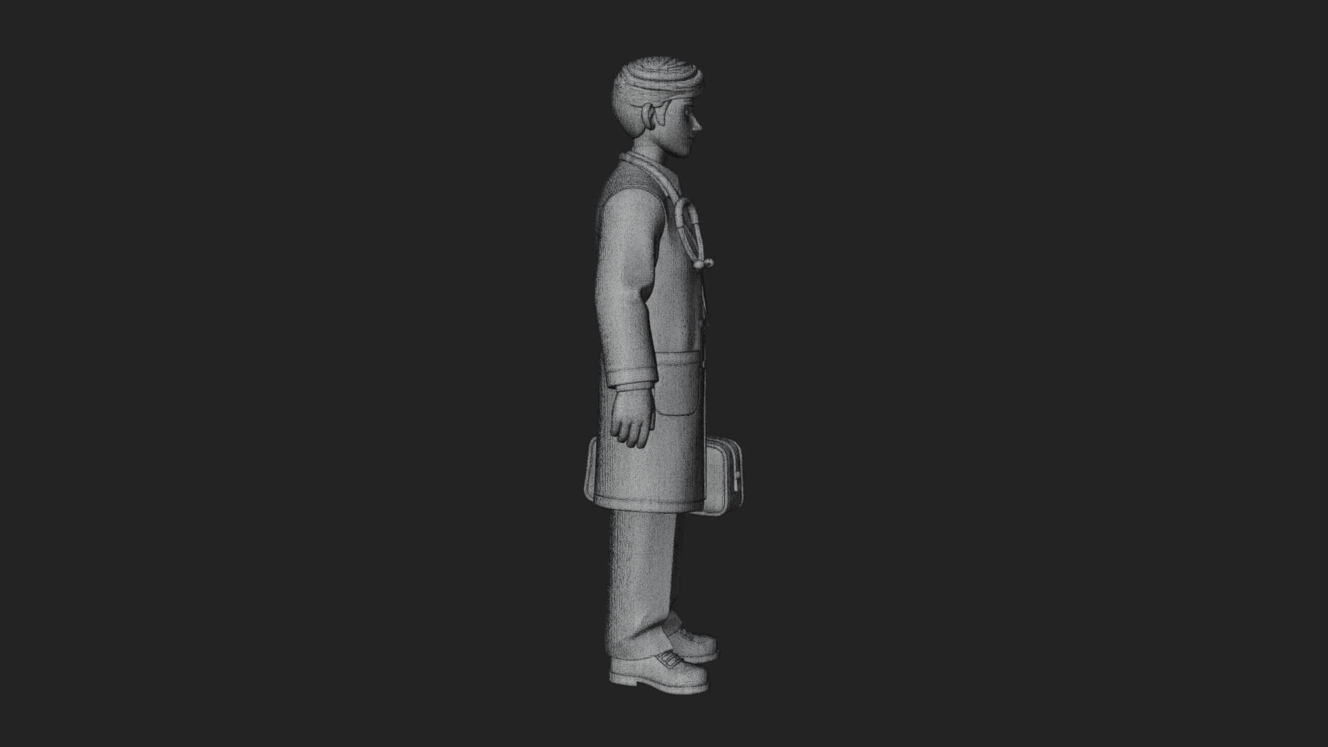 Doctor Man Statue Design 3 3D Print Model 3D Model