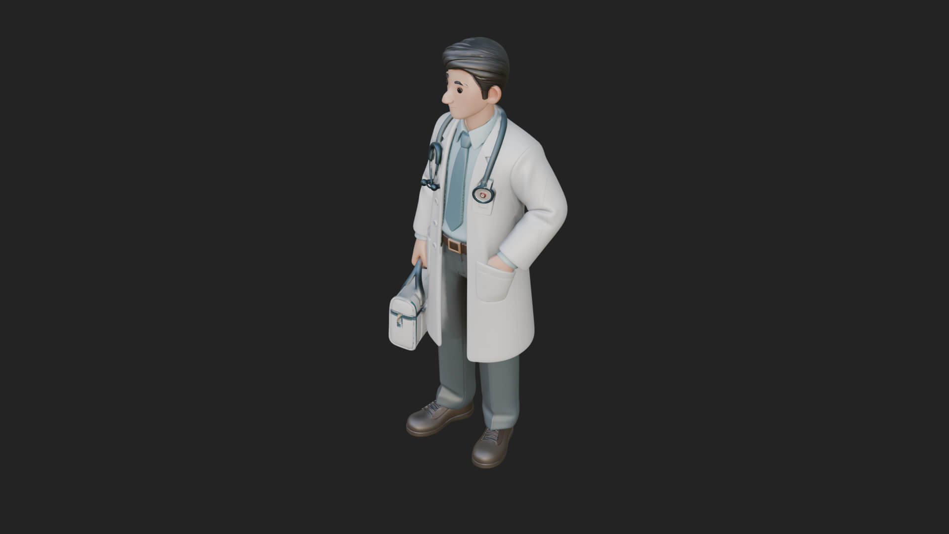 Doctor Man Statue Design 4 3D Print Model 3D Model