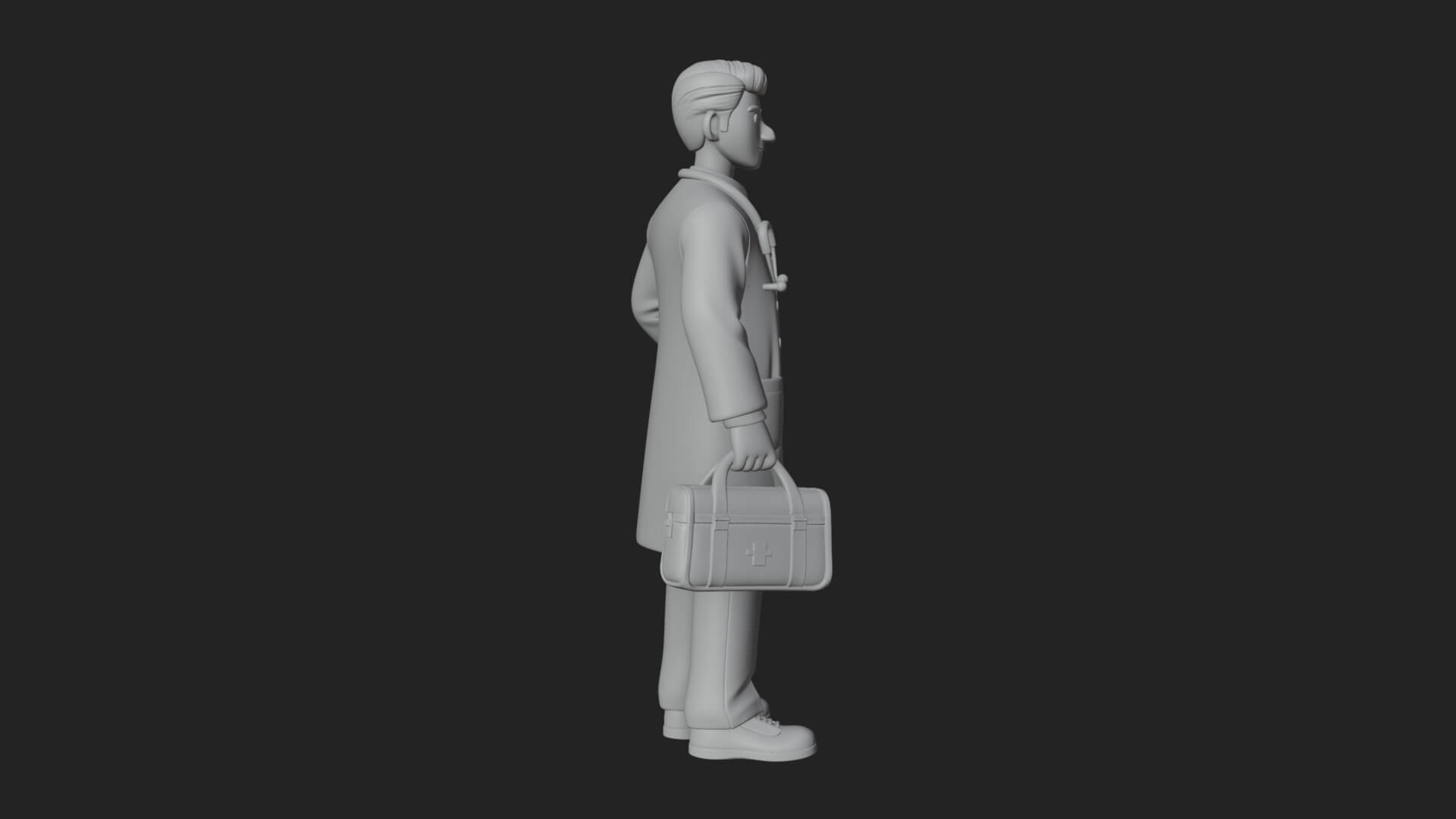 Doctor Man Statue Design 4 3D Print Model 3D Model