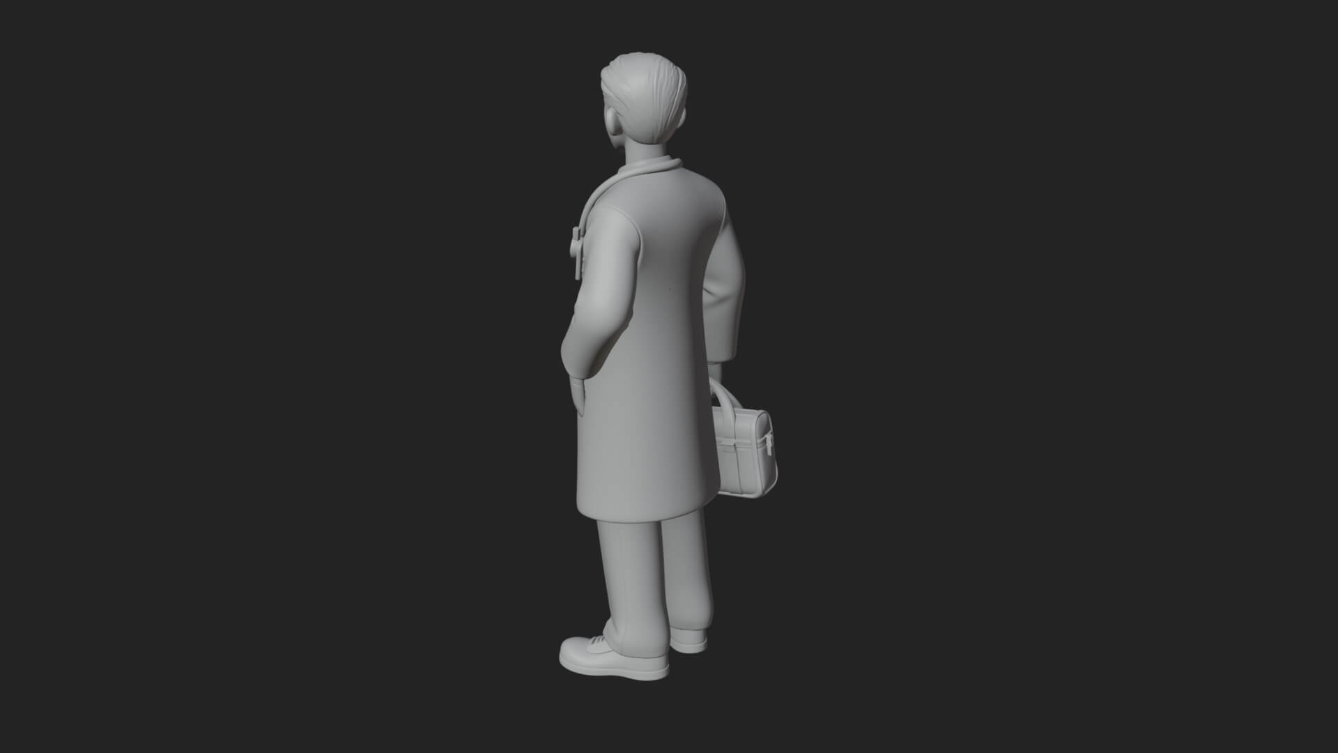 Doctor Man Statue Design 4 3D Print Model 3D Model