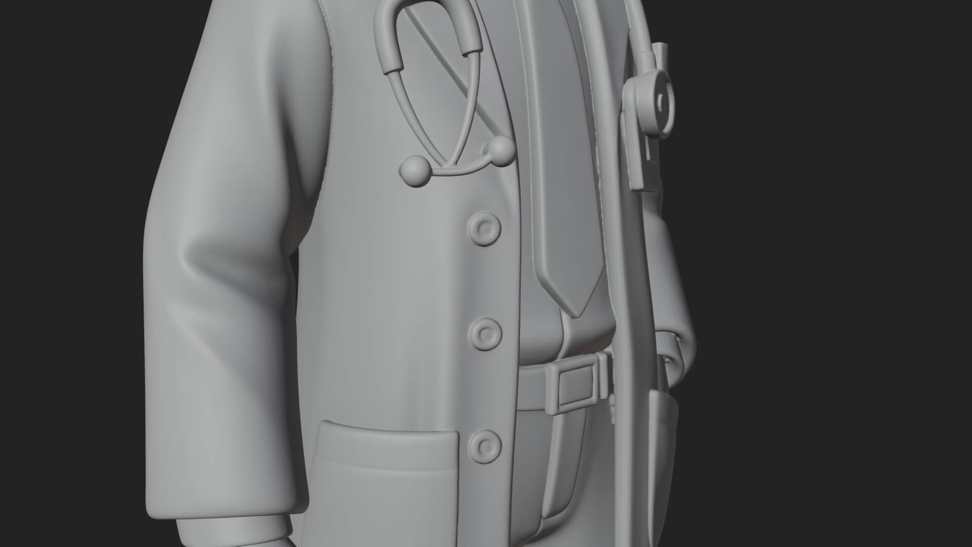 Doctor Man Statue Design 4 3D Print Model 3D Model