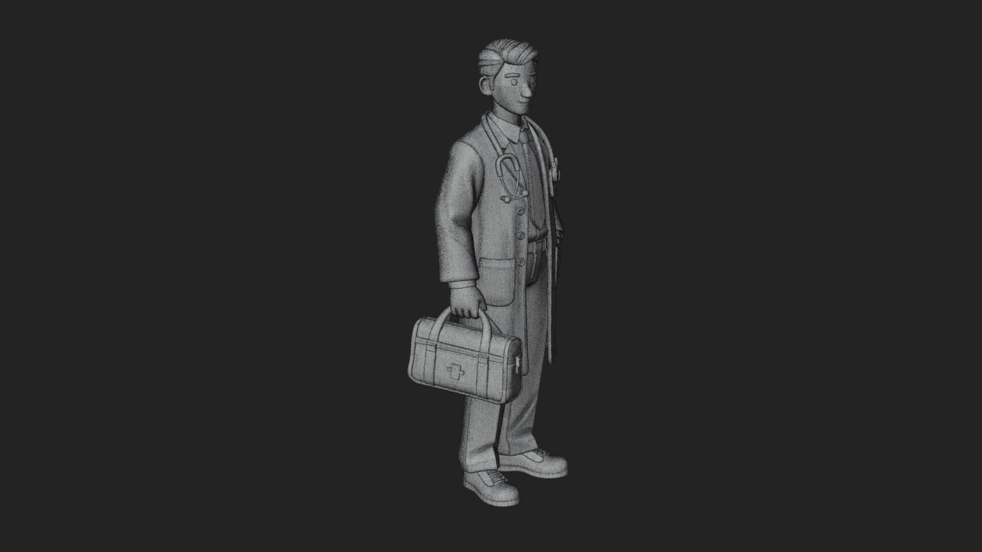 Doctor Man Statue Design 4 3D Print Model 3D Model