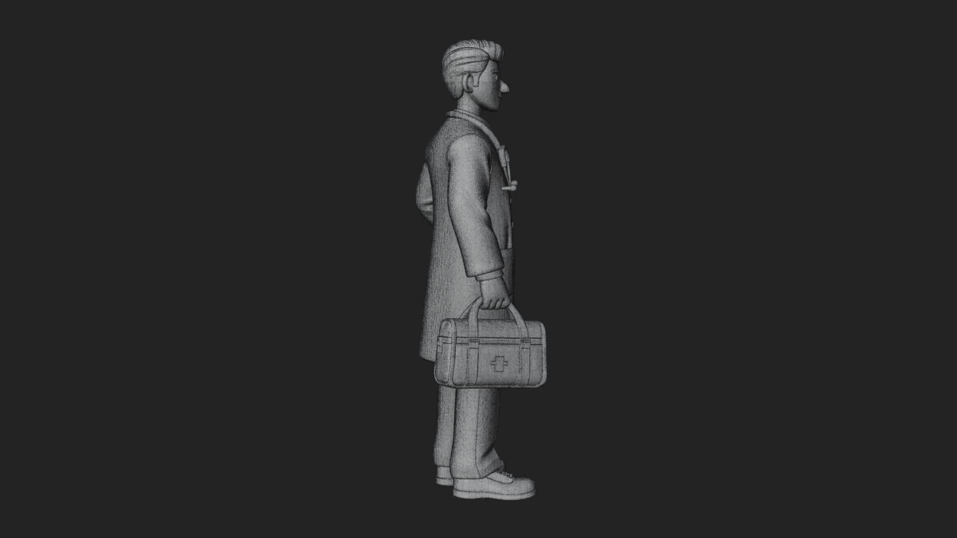Doctor Man Statue Design 4 3D Print Model 3D Model