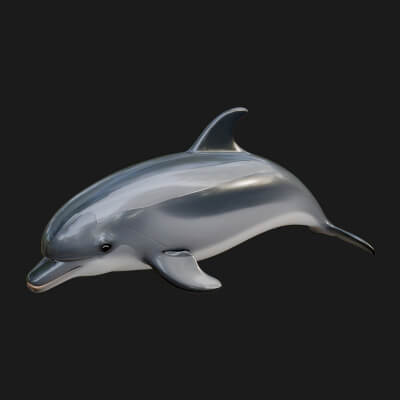 Dolphin Statue Design 1 3D Print Model