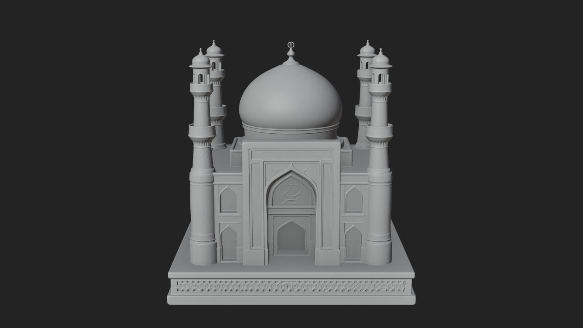 Domed Mosque Temple Design 13 3D Print Model 3D Model