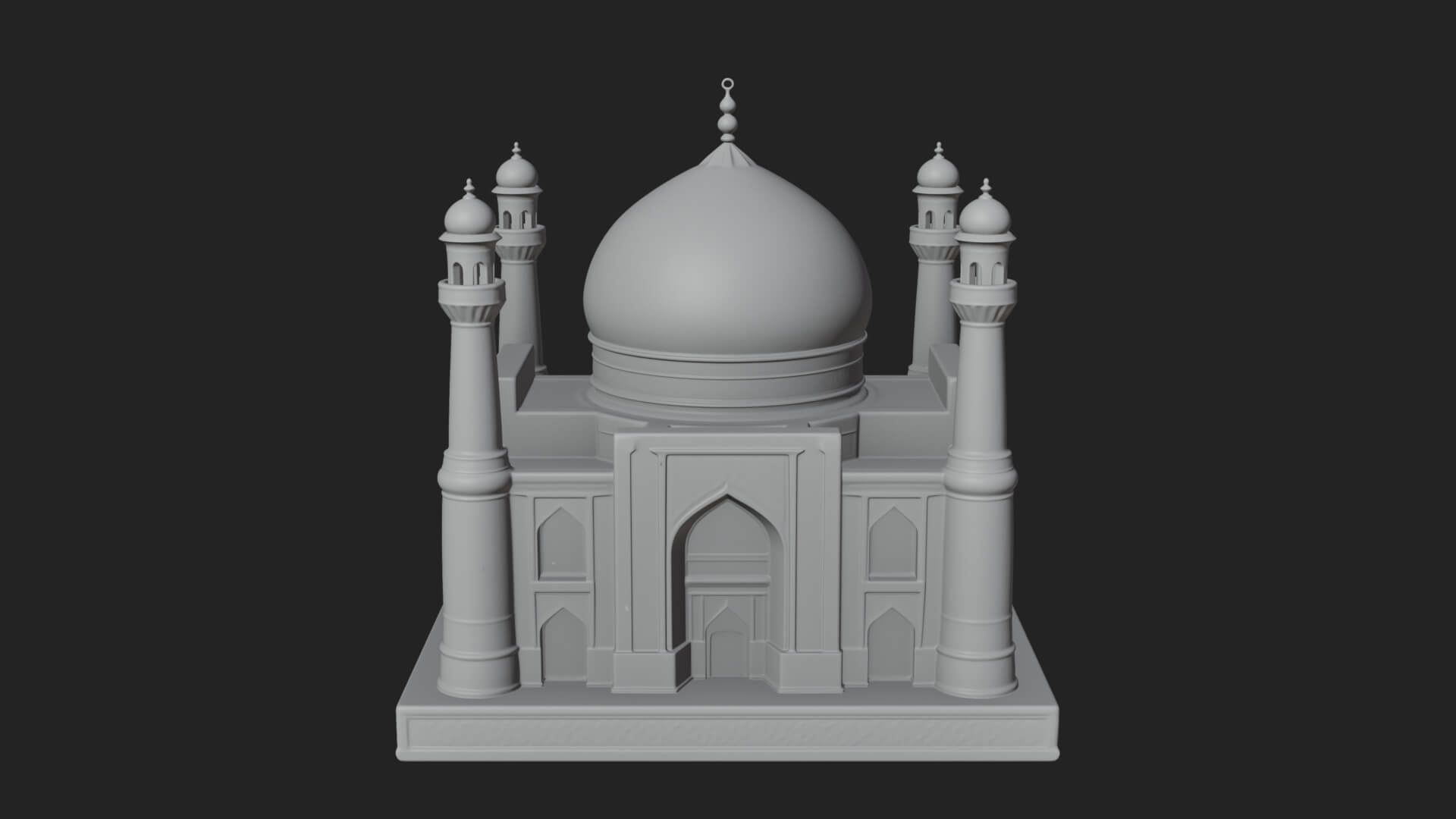 Domed Mosque Temple Design 15 3D Print Model 3D Model