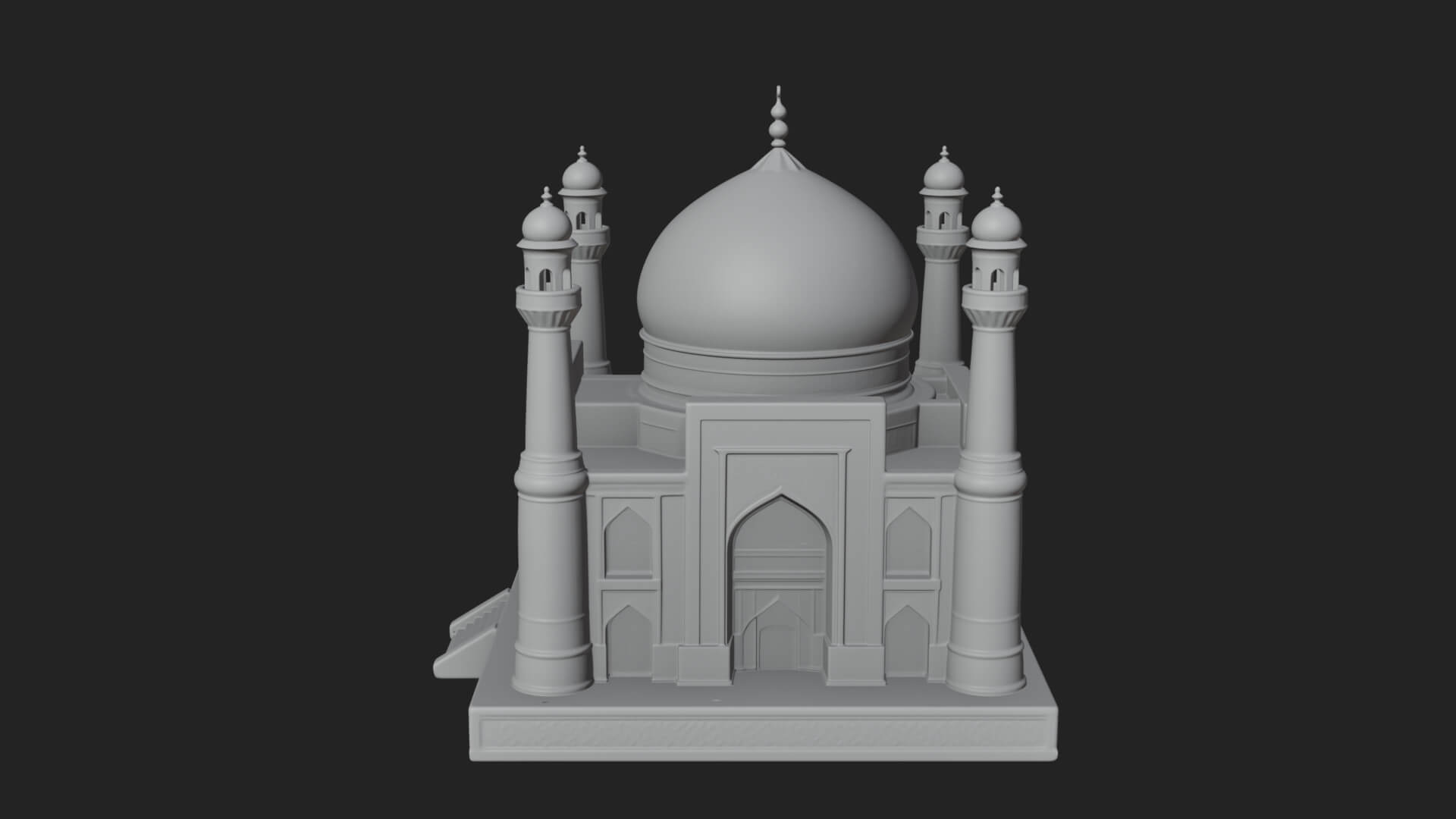 Domed Mosque Temple Design 15 3D Print Model 3D Model