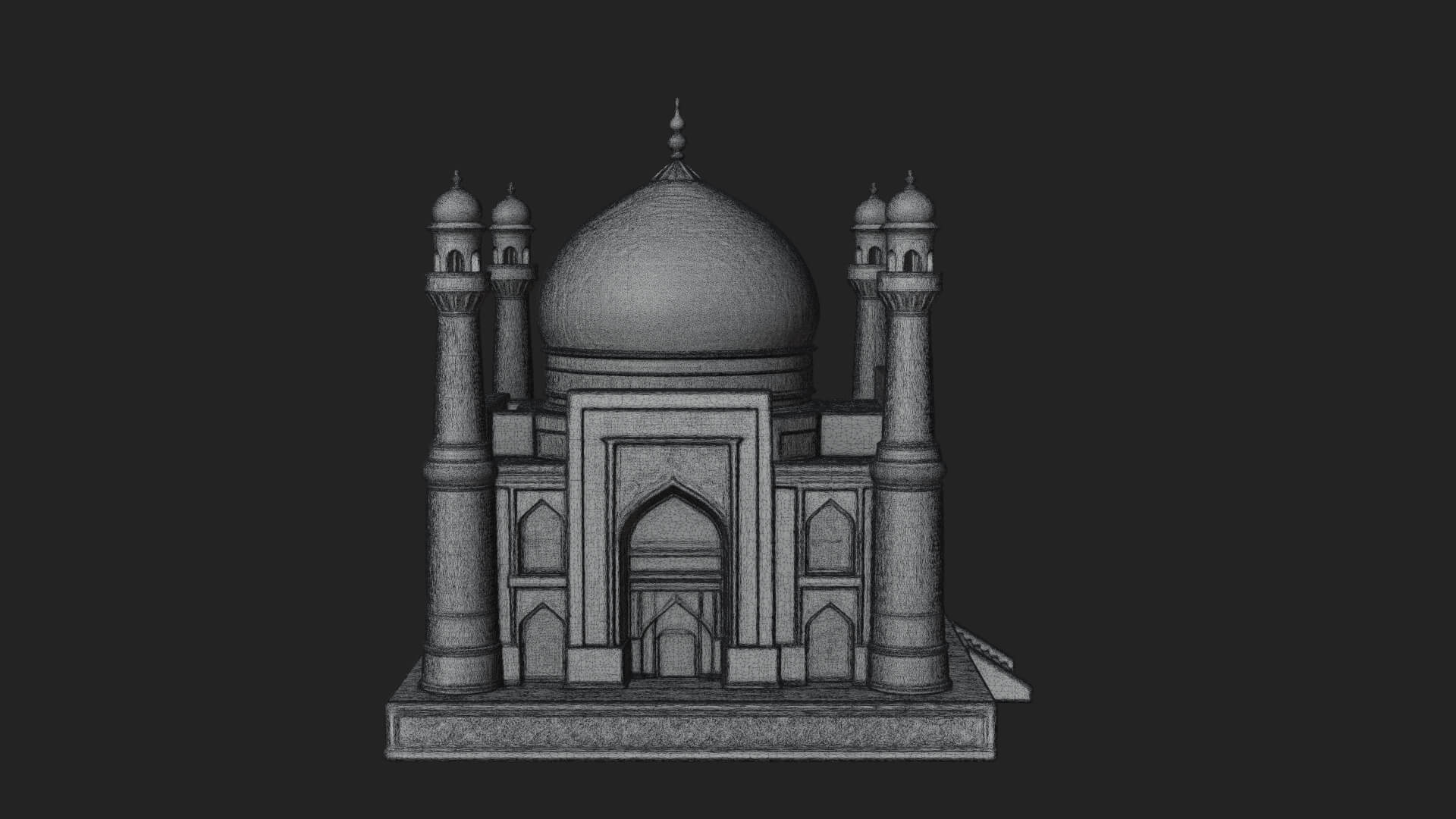 Domed Mosque Temple Design 15 3D Print Model 3D Model