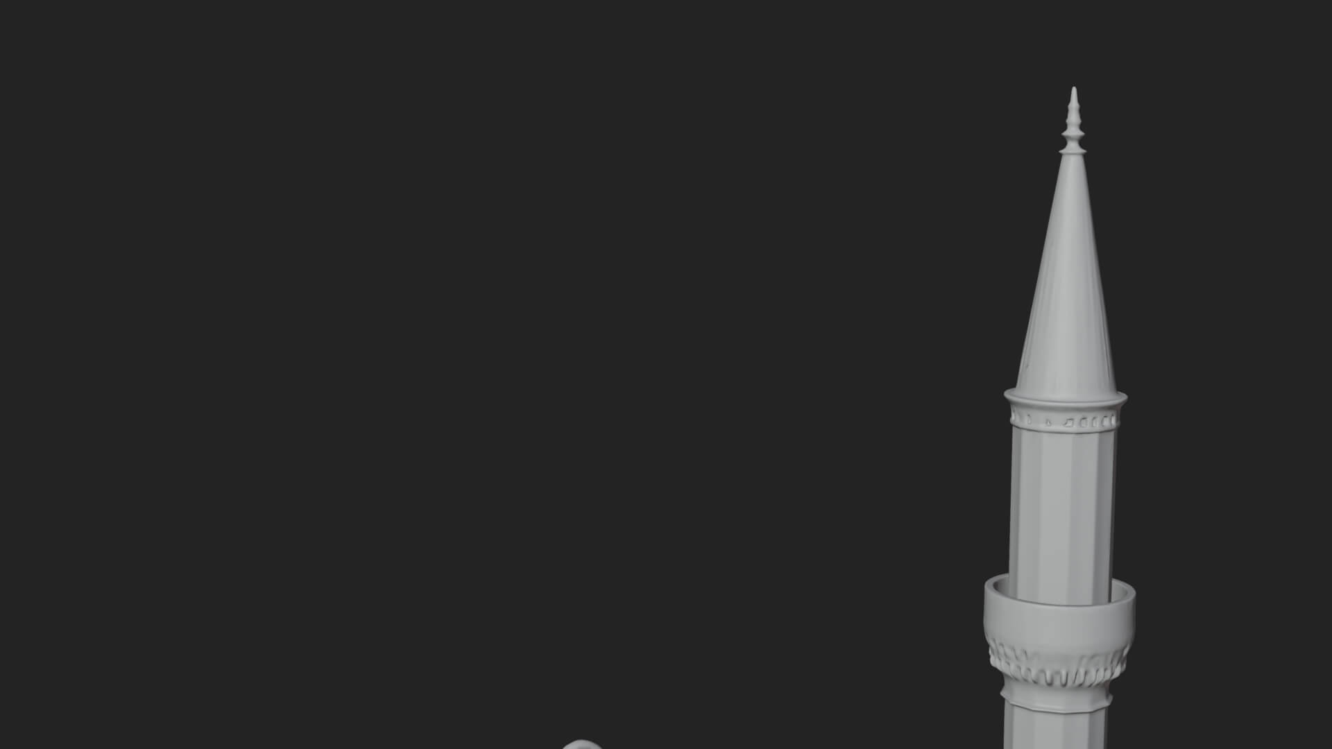 Domed Mosque Temple Design 2 3D Print Model 3D Model
