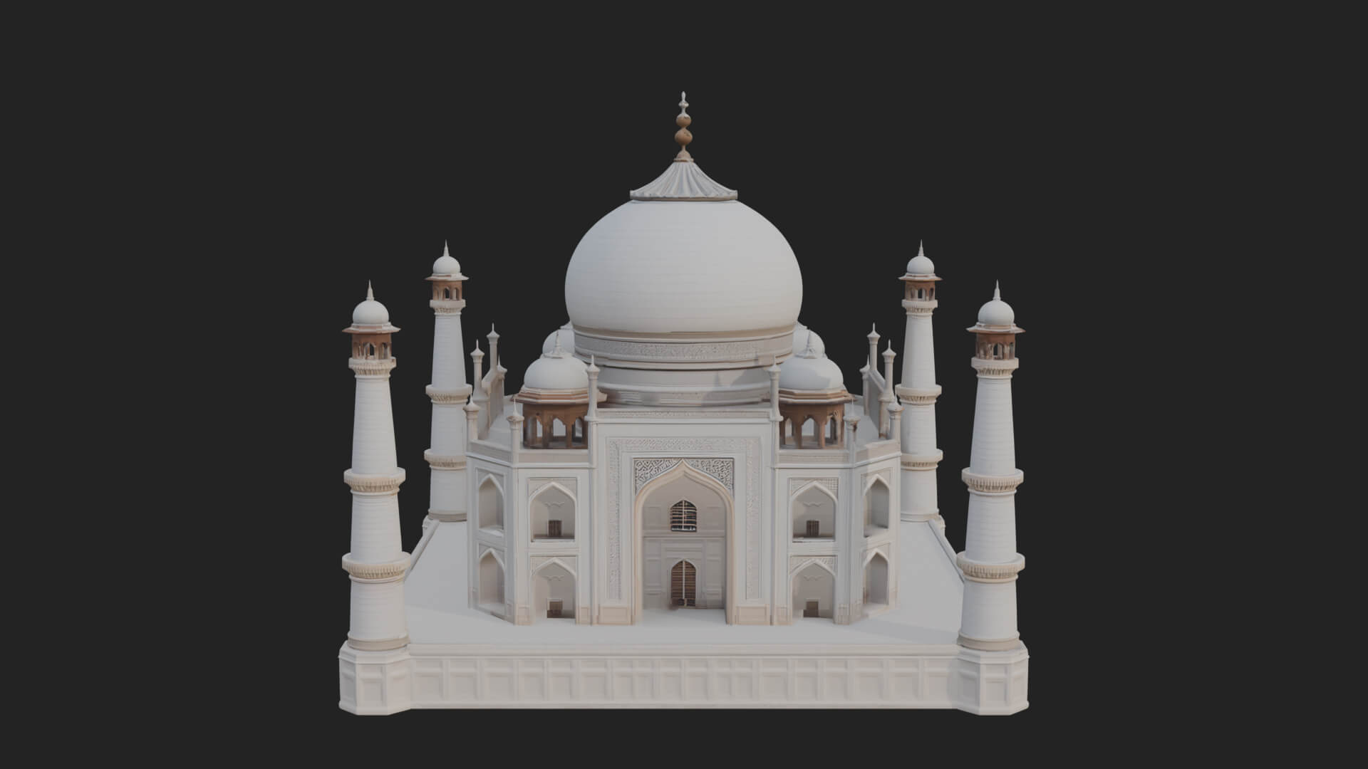 Domed Mosque Temple Design 3 3D Print Model 3D Model