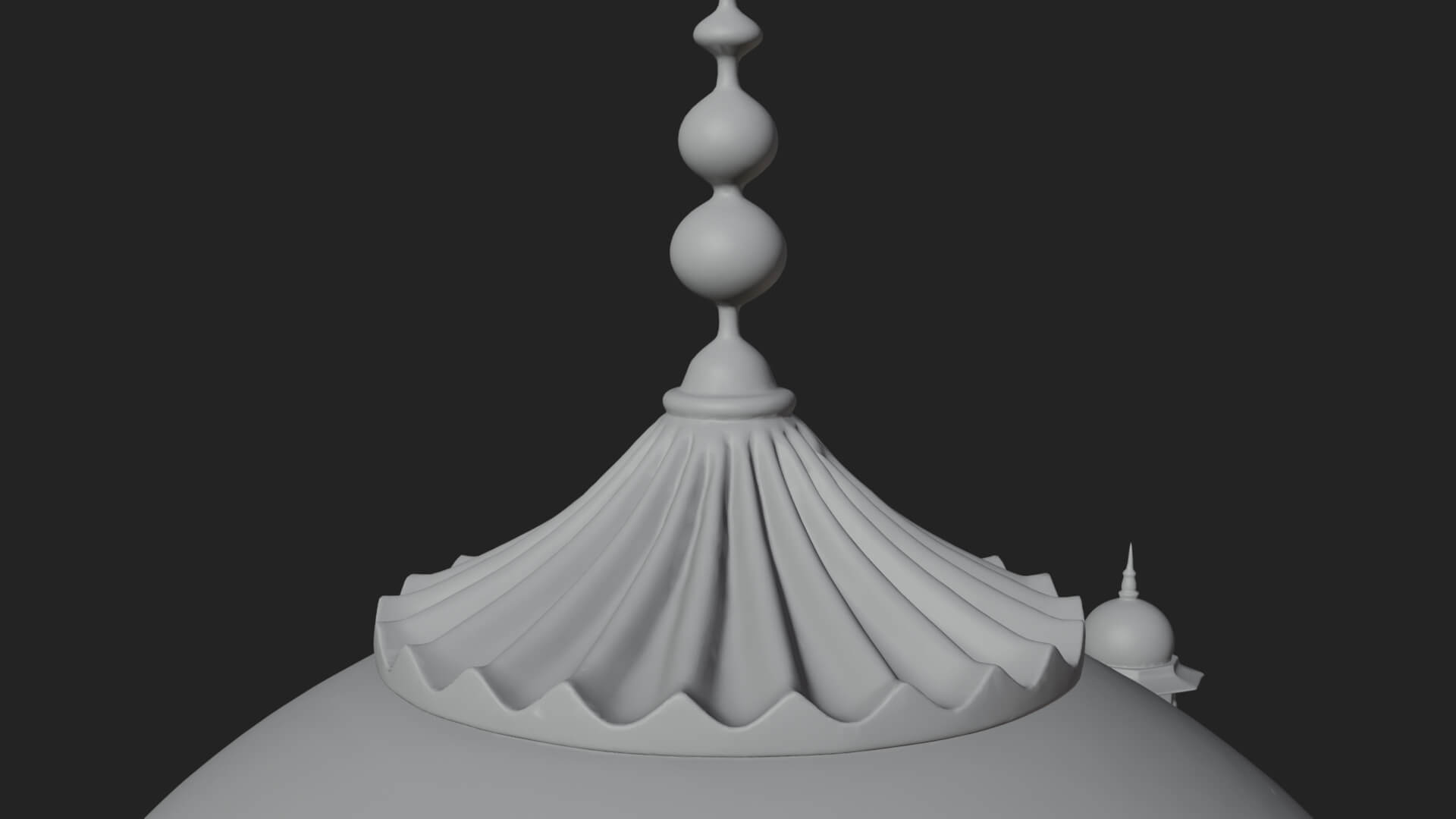 Domed Mosque Temple Design 3 3D Print Model 3D Model