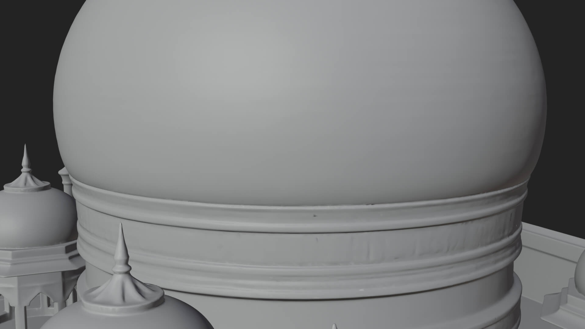 Domed Mosque Temple Design 3 3D Print Model 3D Model